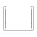 Front Plate - 140037380064 Front Glass Black 595 5x467mm [Electrolux Aeg]